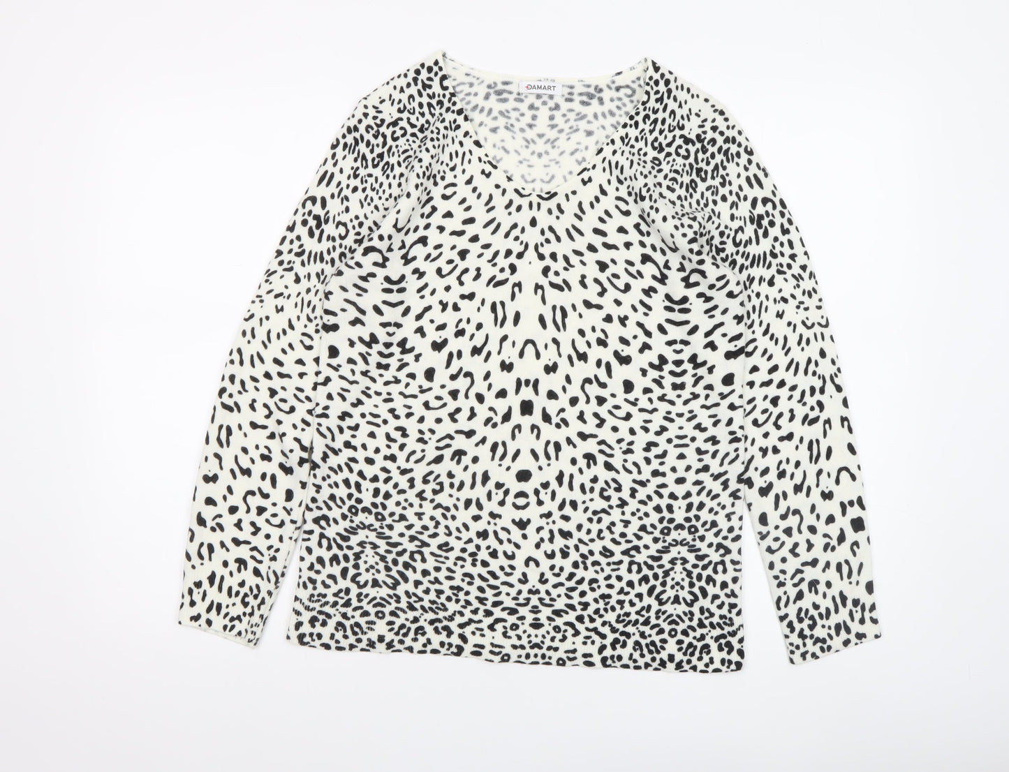 Womens UK Size 10/12 Damart White Pullover Jumper