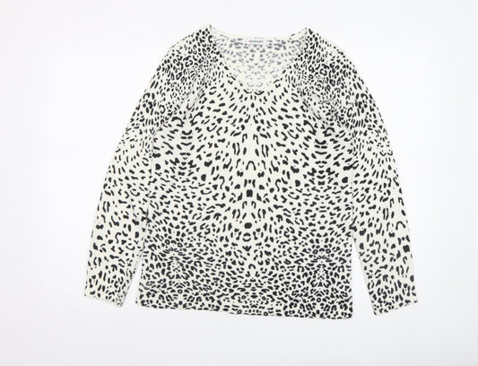 Womens UK Size 10/12 Damart White Pullover Jumper