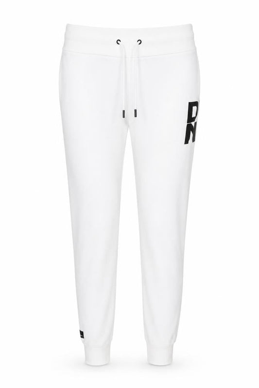 Womens UK Size S DKNY Regular Fit Jogger White Trousers