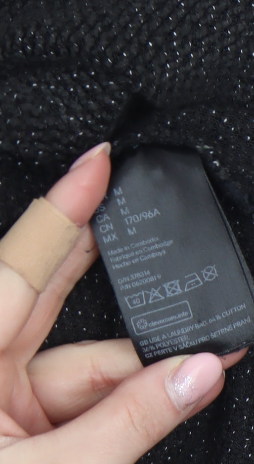 Womens UK Size M H&M Black Pullover Jumper