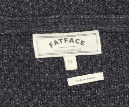 Womens UK Size 12 FatFace Grey Cardigan Jumper