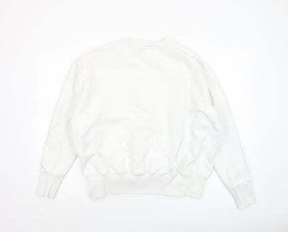 Womens UK Size XL Tommy Jeans White Pullover Sweatshirt