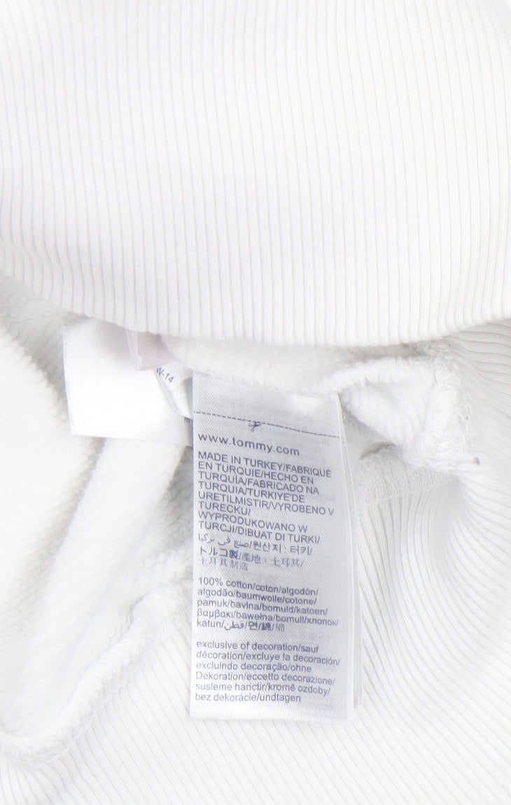 Womens UK Size XL Tommy Jeans White Pullover Sweatshirt