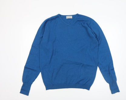 Mens UK Size M John Smedley Blue Pullover Jumper