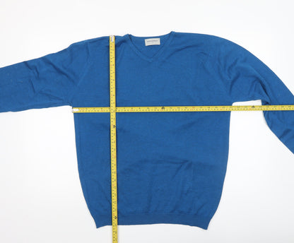 Mens UK Size M John Smedley Blue Pullover Jumper