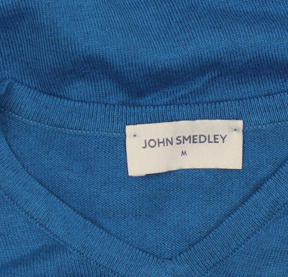 Mens UK Size M John Smedley Blue Pullover Jumper