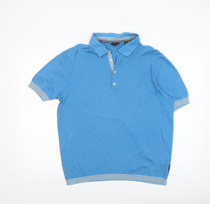 Mens UK Size L Ted Baker Cotton Blend Polo Shirt