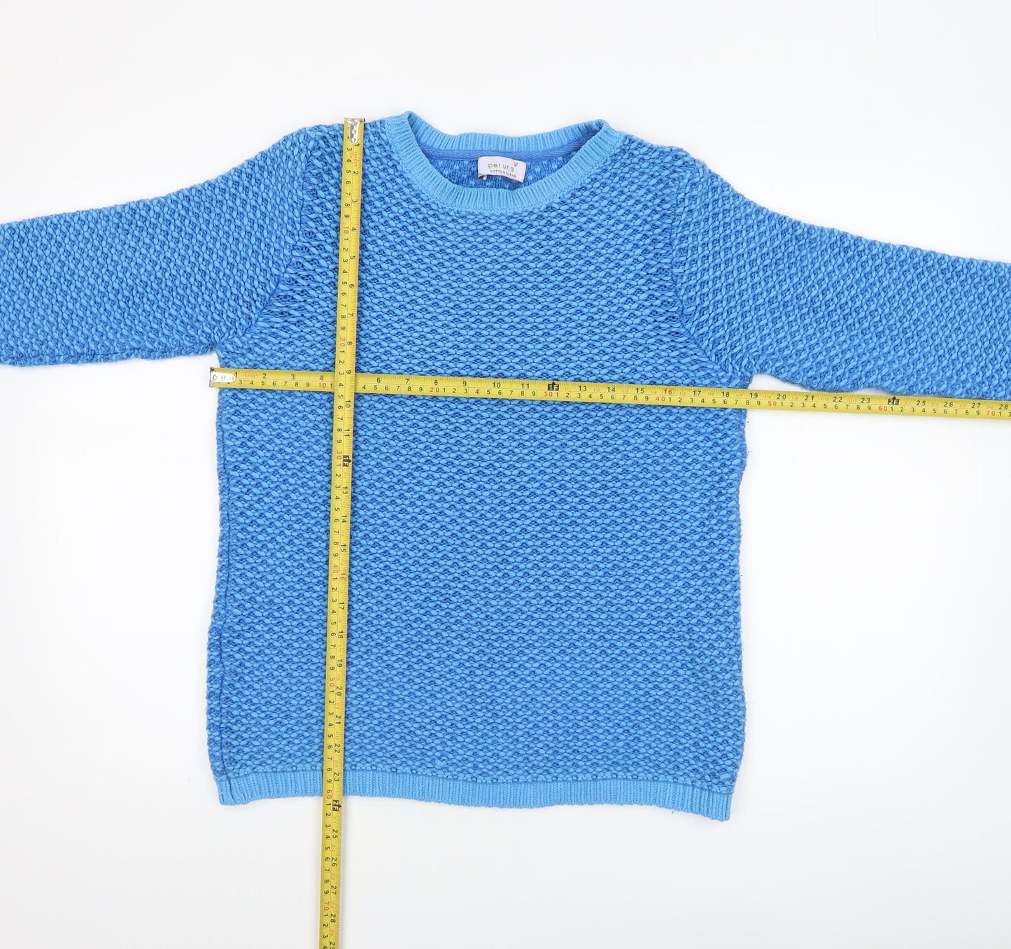 Womens UK Size 14 Marks and Spencer Blue Pullover Jumper
