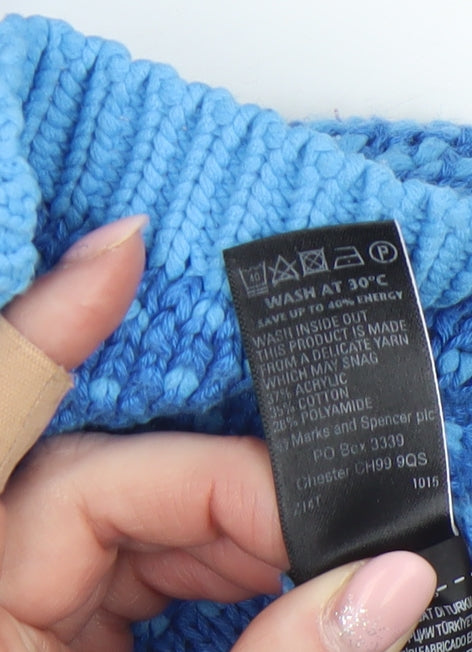 Womens UK Size 14 Marks and Spencer Blue Pullover Jumper