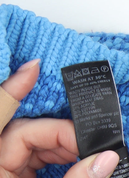 Womens UK Size 14 Marks and Spencer Blue Pullover Jumper