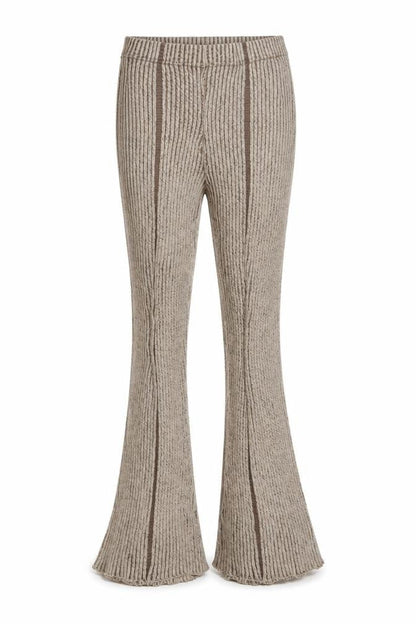 Womens UK Size XS Missy Empire Slim Fit Flared Beige Trousers