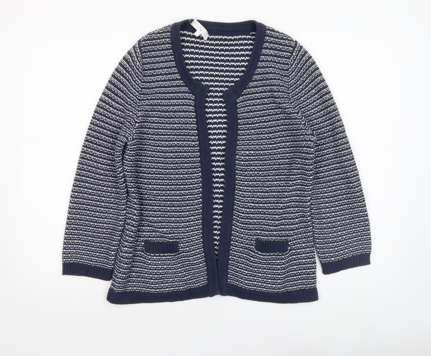 Womens UK Size M Tulchan Blue Cardigan Jumper