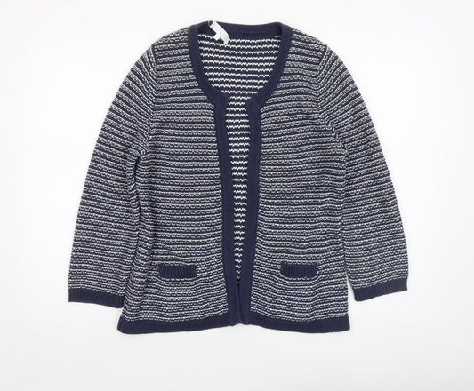 Womens UK Size M Tulchan Blue Cardigan Jumper