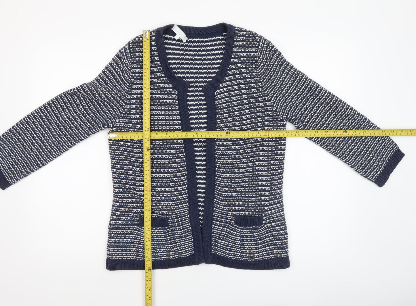 Womens UK Size M Tulchan Blue Cardigan Jumper