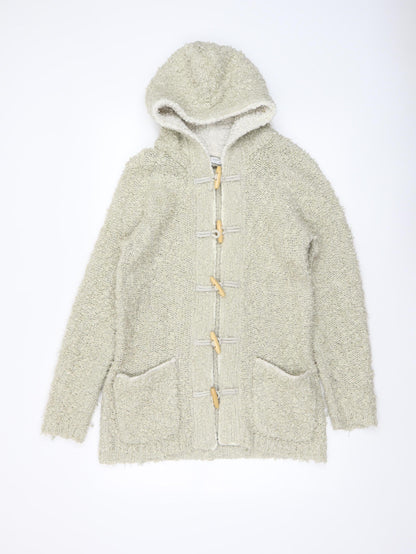 Womens UK Size 10/12 Cotton Traders Beige Cardigan Jumper