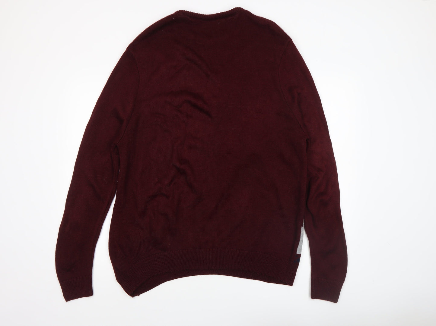 Mens UK Size L George Red Pullover Jumper