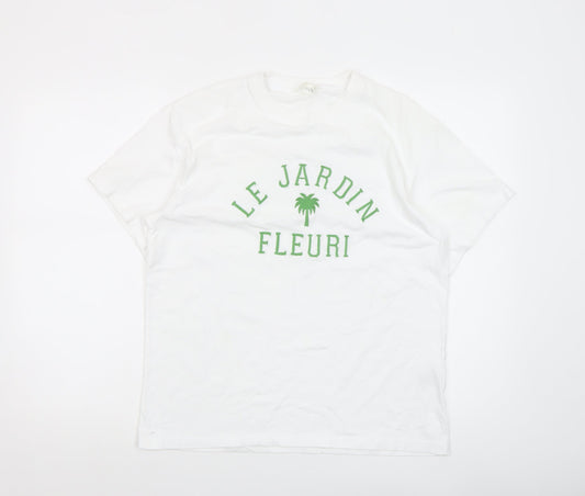 Womens UK Size S H&M White Basic T-Shirt