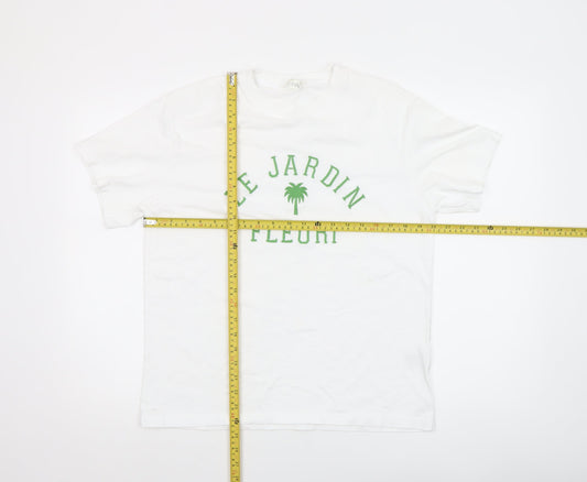 Womens UK Size S H&M White Basic T-Shirt