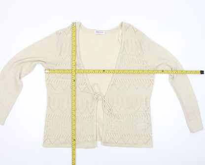 Womens UK Size L Bonmarché Beige Cardigan Jumper