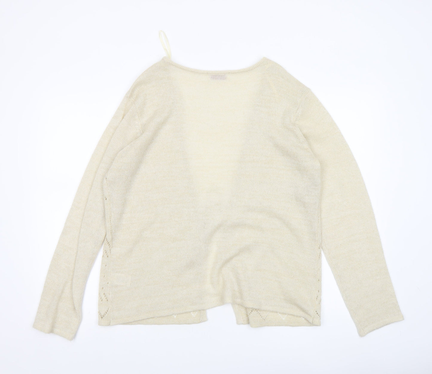Womens UK Size L Bonmarché Beige Cardigan Jumper