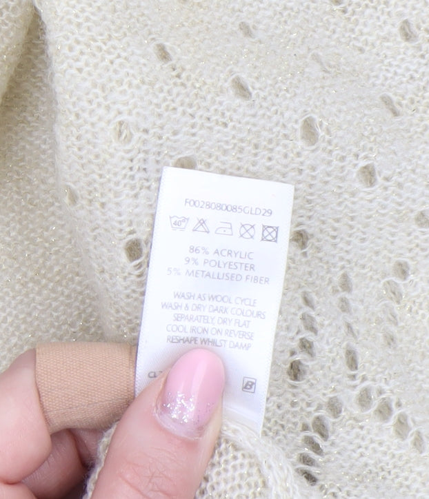 Womens UK Size L Bonmarché Beige Cardigan Jumper