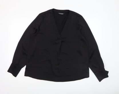 Womens UK Size M Dunnes Black Basic Blouse