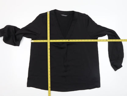 Womens UK Size M Dunnes Black Basic Blouse