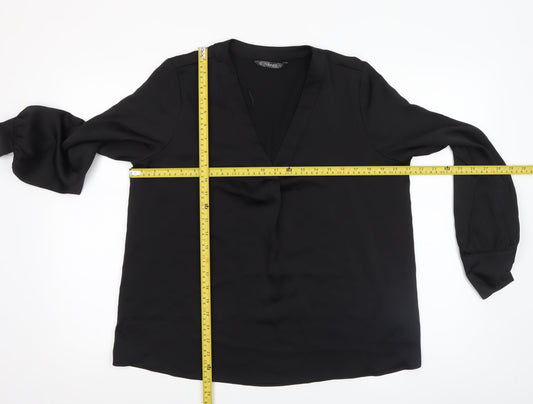 Womens UK Size M Dunnes Black Basic Blouse