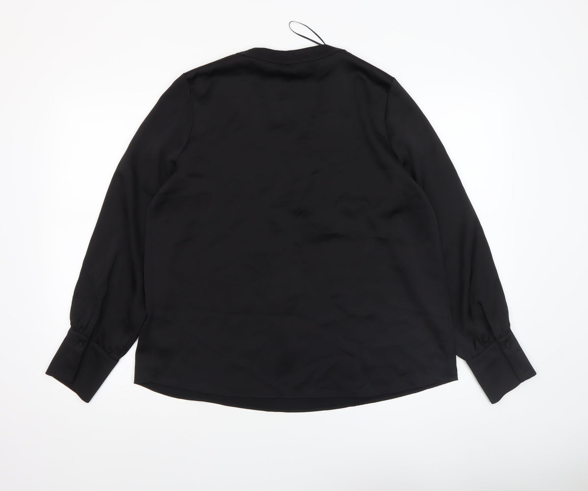 Womens UK Size M Dunnes Black Basic Blouse