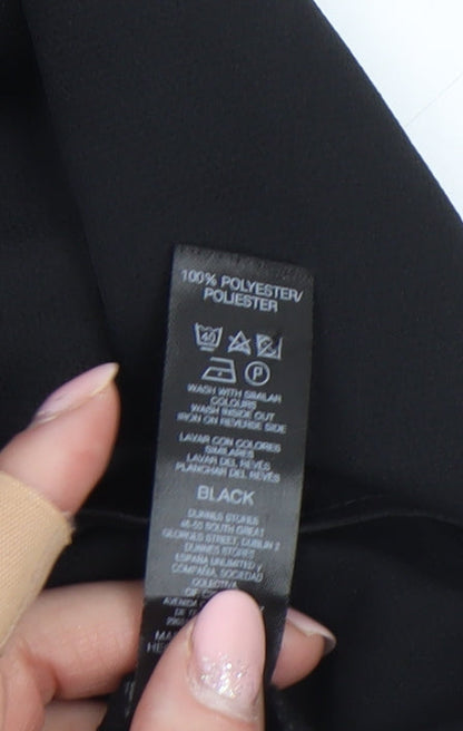 Womens UK Size M Dunnes Black Basic Blouse