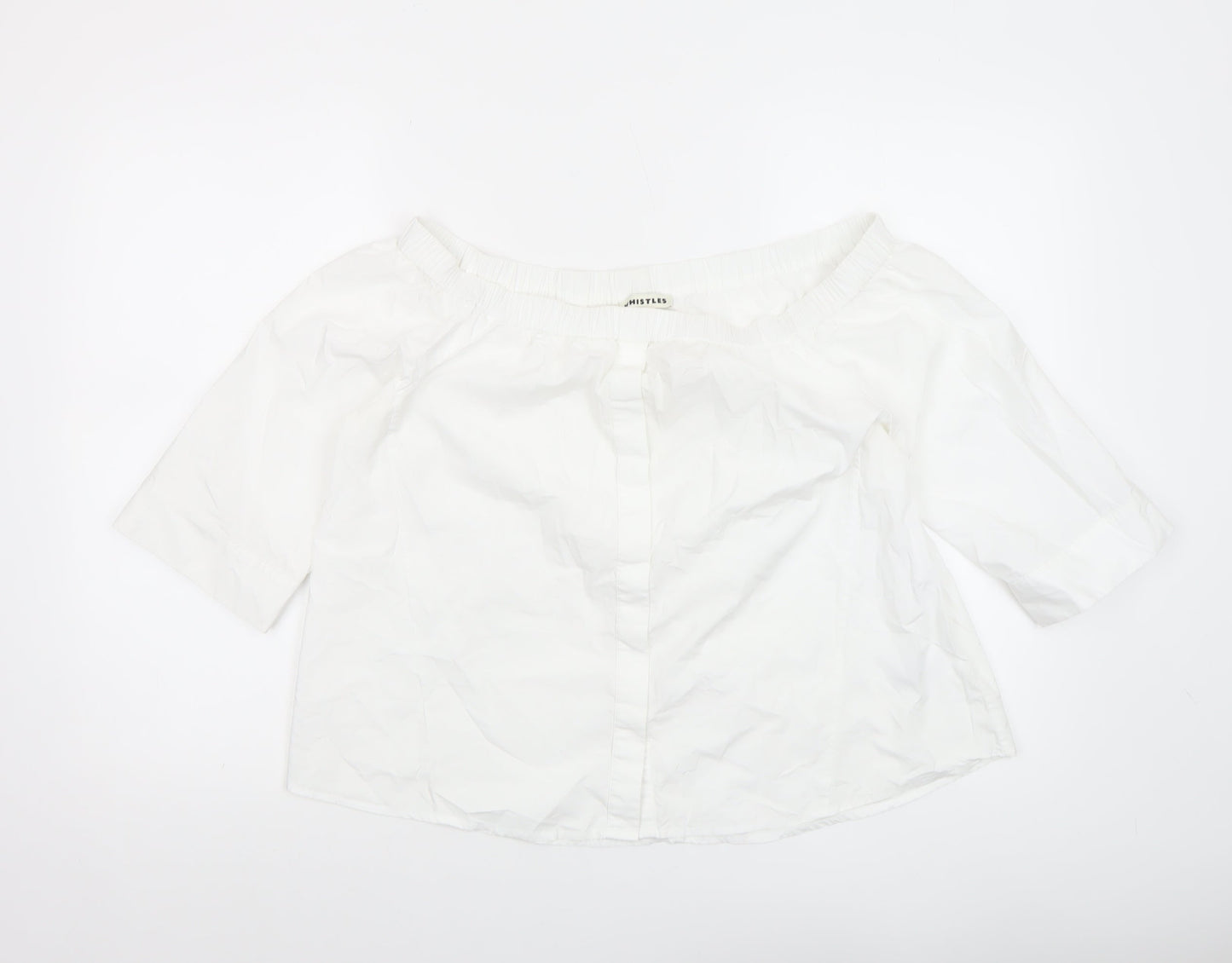Womens UK Size 14 Whistles White Off the Shoulder Blouse