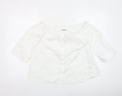 Womens UK Size 14 Whistles White Off the Shoulder Blouse