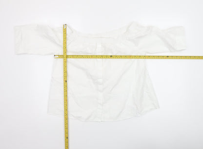 Womens UK Size 14 Whistles White Off the Shoulder Blouse