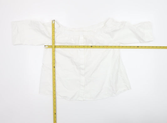 Womens UK Size 14 Whistles White Off the Shoulder Blouse