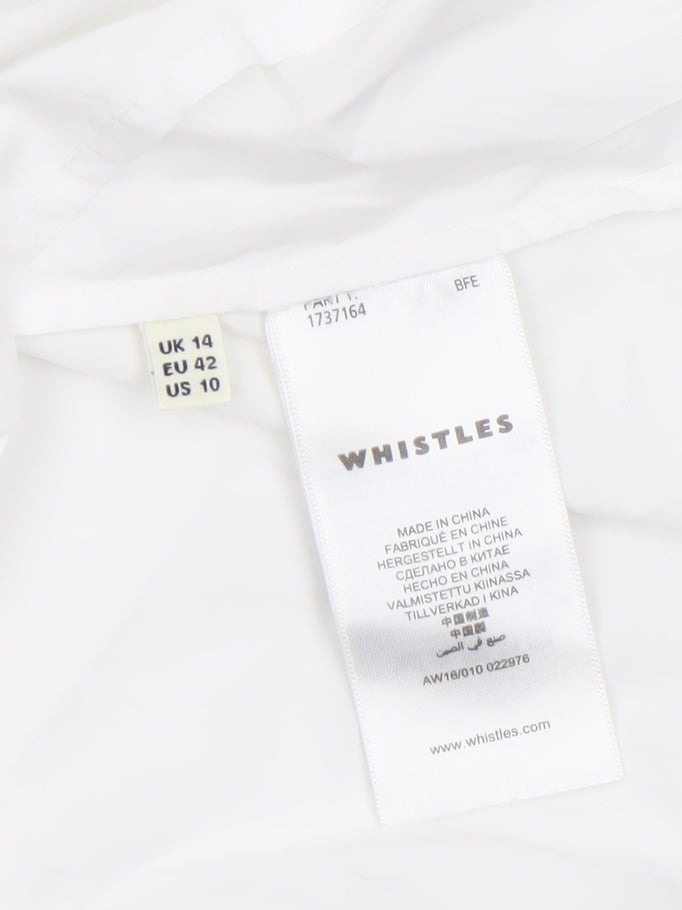 Womens UK Size 14 Whistles White Off the Shoulder Blouse