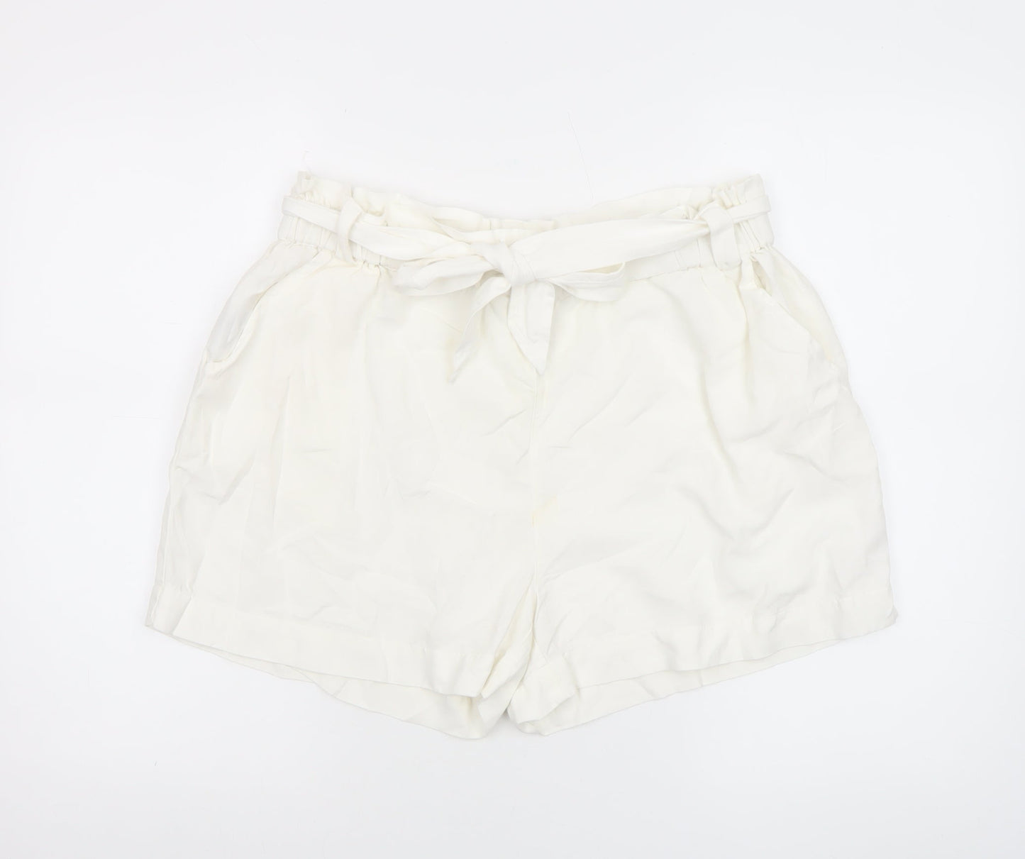 Womens UK Size M Mango Regular Fit Paperbag Shorts