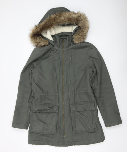 Womens UK Size S Gap Green Parka Coat