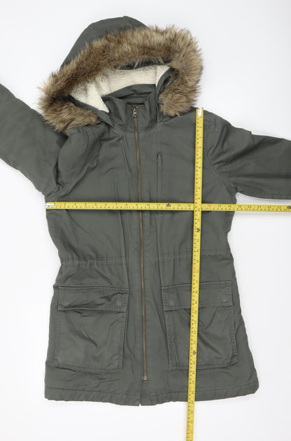 Womens UK Size S Gap Green Parka Coat