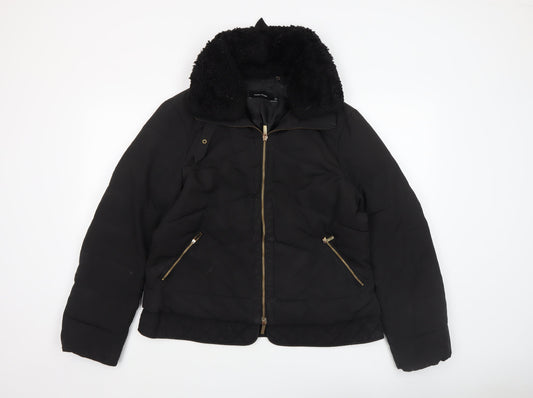 Womens UK Size 16 Karen Millen Black Puffer Jacket