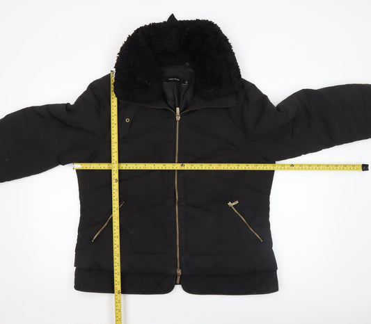 Womens UK Size 16 Karen Millen Black Puffer Jacket