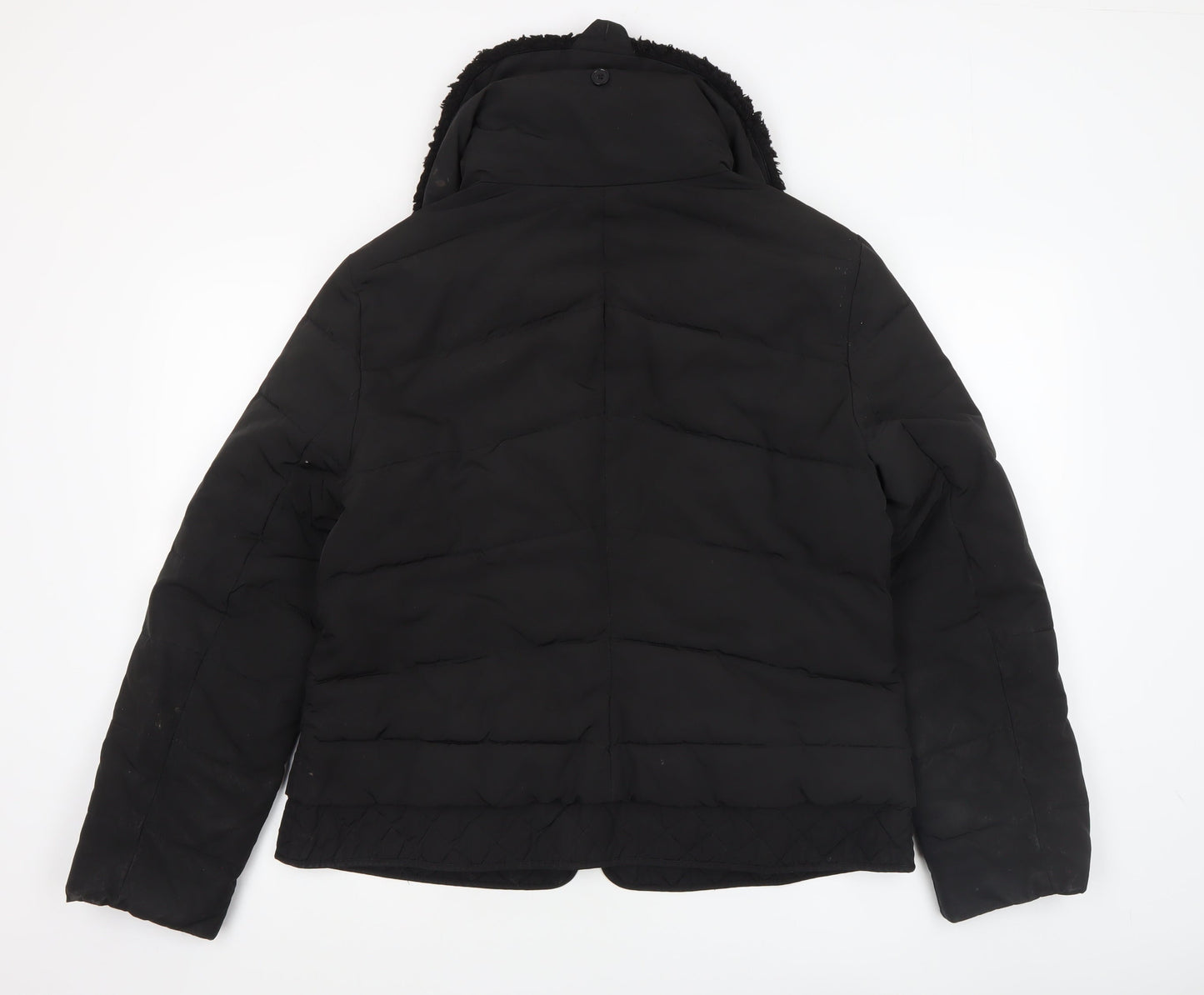 Womens UK Size 16 Karen Millen Black Puffer Jacket