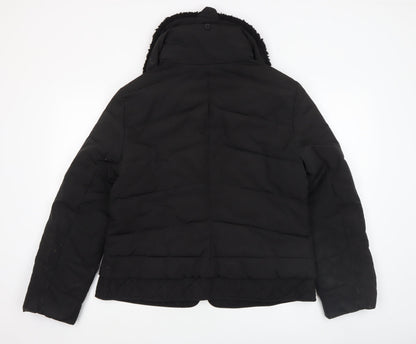 Womens UK Size 16 Karen Millen Black Puffer Jacket