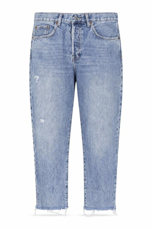 Womens UK Size 10 Mango Regular Fit Straight Blue Jeans