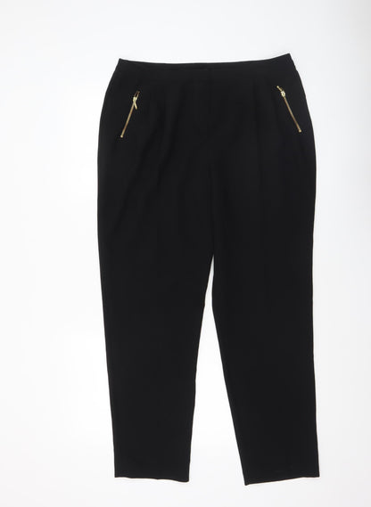 Womens UK Size 14 Anthology Regular Fit Business Casual Workwear Black Trousers