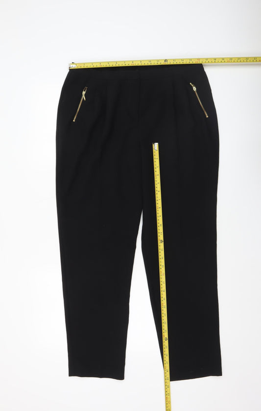 Womens UK Size 14 Anthology Regular Fit Business Casual Workwear Black Trousers