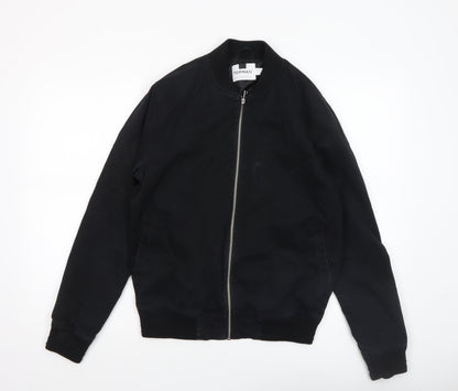 Mens UK Size M Topman Black Bomber Jacket