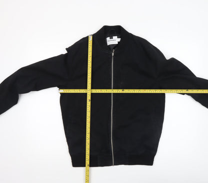 Mens UK Size M Topman Black Bomber Jacket