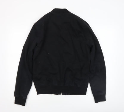 Mens UK Size M Topman Black Bomber Jacket