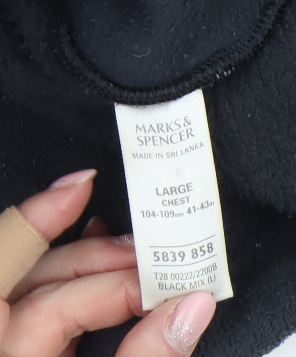 Mens UK Size L Marks and Spencer Black Basic Jacket