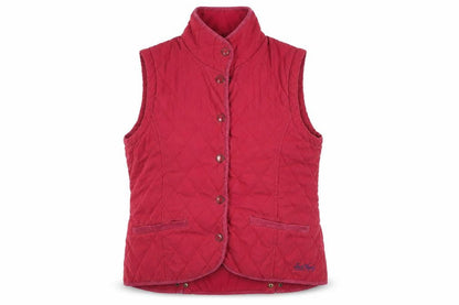 Womens UK Size 10 Jack Murphy Red Quilted Coat